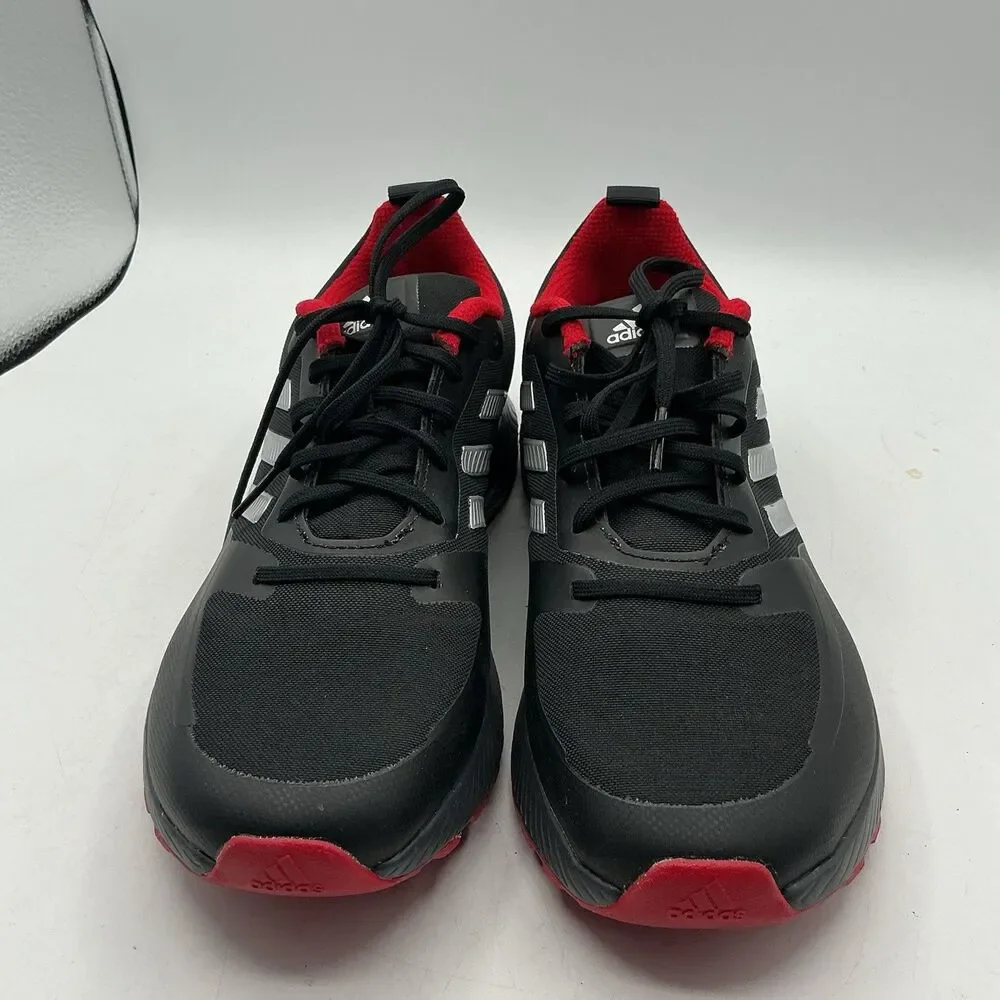 Adidas Mens Trail Running Shoes Black Red FZ3577 Size 9.5 Athletic Sneakers